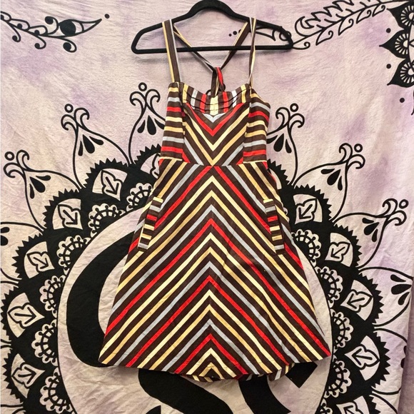 Kimchi Blue Striped Red Blue White Pink Dress from UO Urban Outfitters Medium - Picture 3 of 5